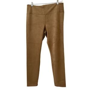 NWT Rachel Zoe Size 14 Pull On Soft Suede Camel Skinny Leg Pants